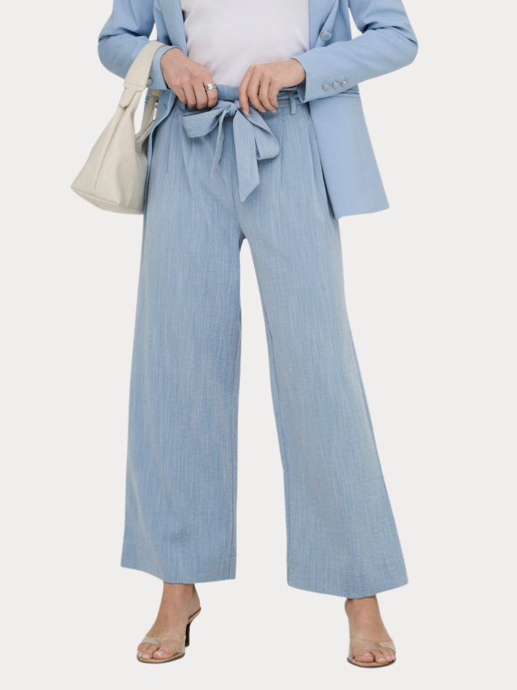 ΠΑΝΤΕΛΟΝΙ ONLY MARSA SOLID PAPERBAG PANT FADED DENIM MELANGE