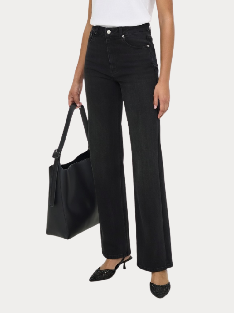 ΤΖΙΝ ONLY JUICY-WAUW HW WIDE DNM WASHED BLACK
