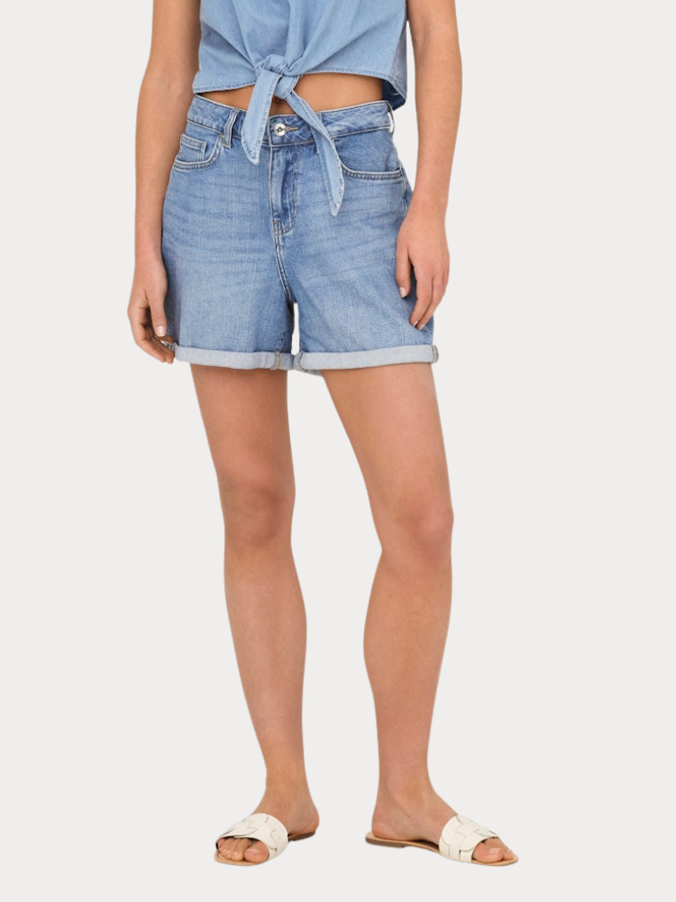 DENIM SHORTS ONLY JOSEPHINE STRETCH DNM AZG LIGHT BLUE DENIM