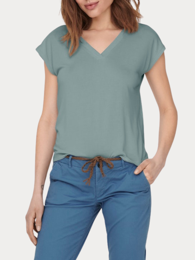 V-NECK TOP ONLY FREE S/S MOD. ABYSS / GREEN