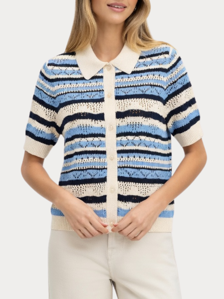 POLO ONLY LULA S/S CARDIGAN ALLURE / BLUE
