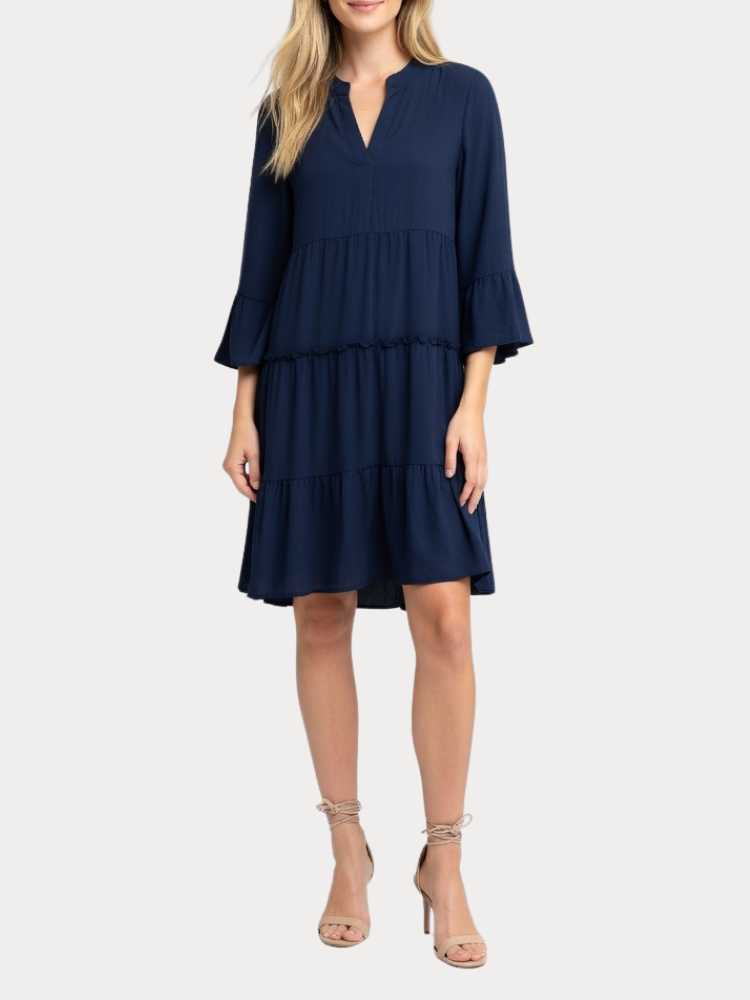 DRESS VERO MODA VMKATRINE 3/4 SHORT DRESS WVN NOOS NAVY