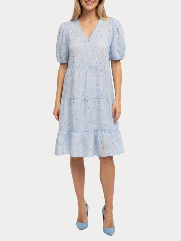 DRESS ONLY ONLINC TILDE-SANDRA LAYERED DRESS  WVN CIEL