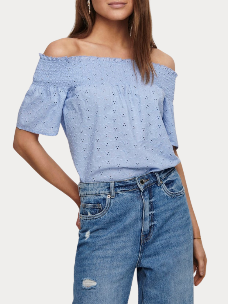 TOP ONLY ONLNEW SHERY LIFE EMB OFFSHO TOP FF DNM CIEL