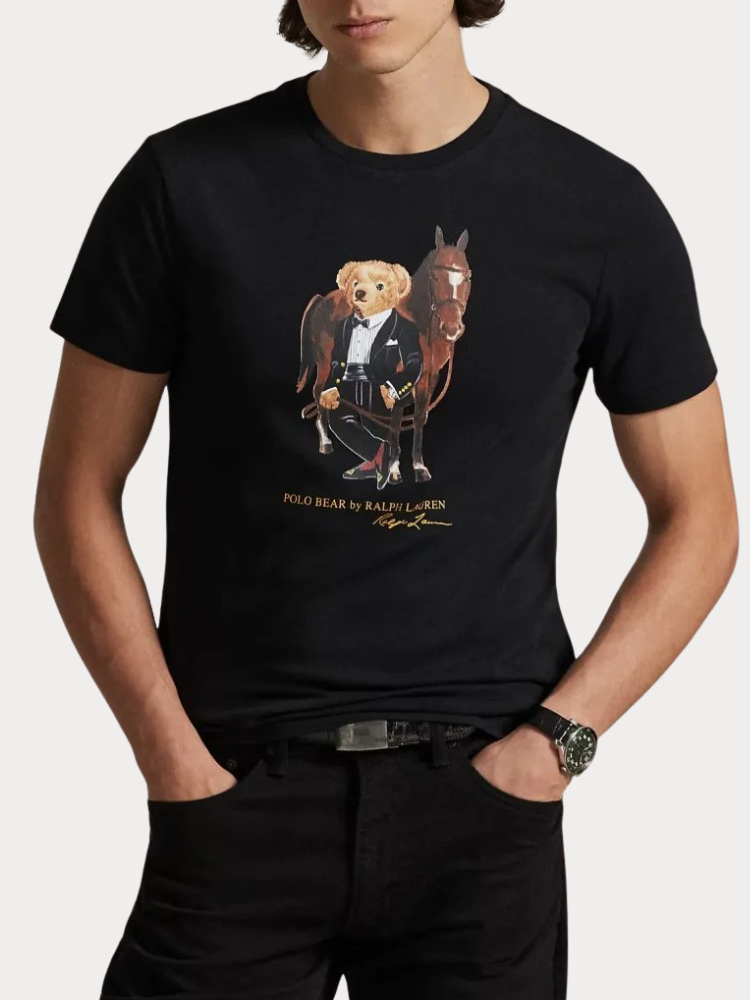 T-SHIRT POLO RALPH LAUREN TEDDY BLACK