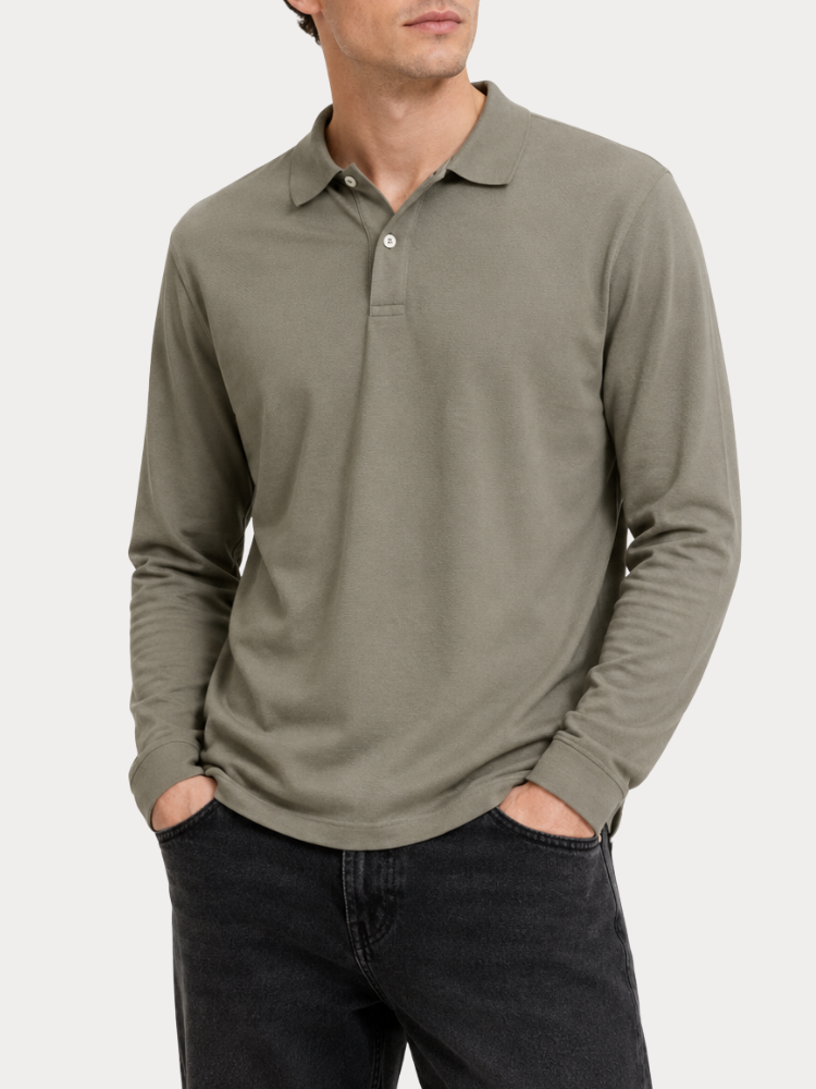 ΠΟΛΟ JACK&JONES JJKANE POLO LS VETIVER