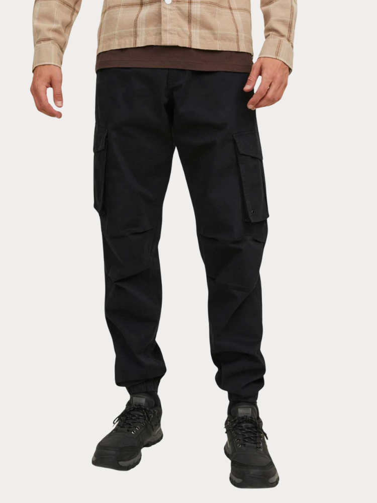 CARGO JACK & JONES LOOSE JPSTKANE CUFFED BLACK