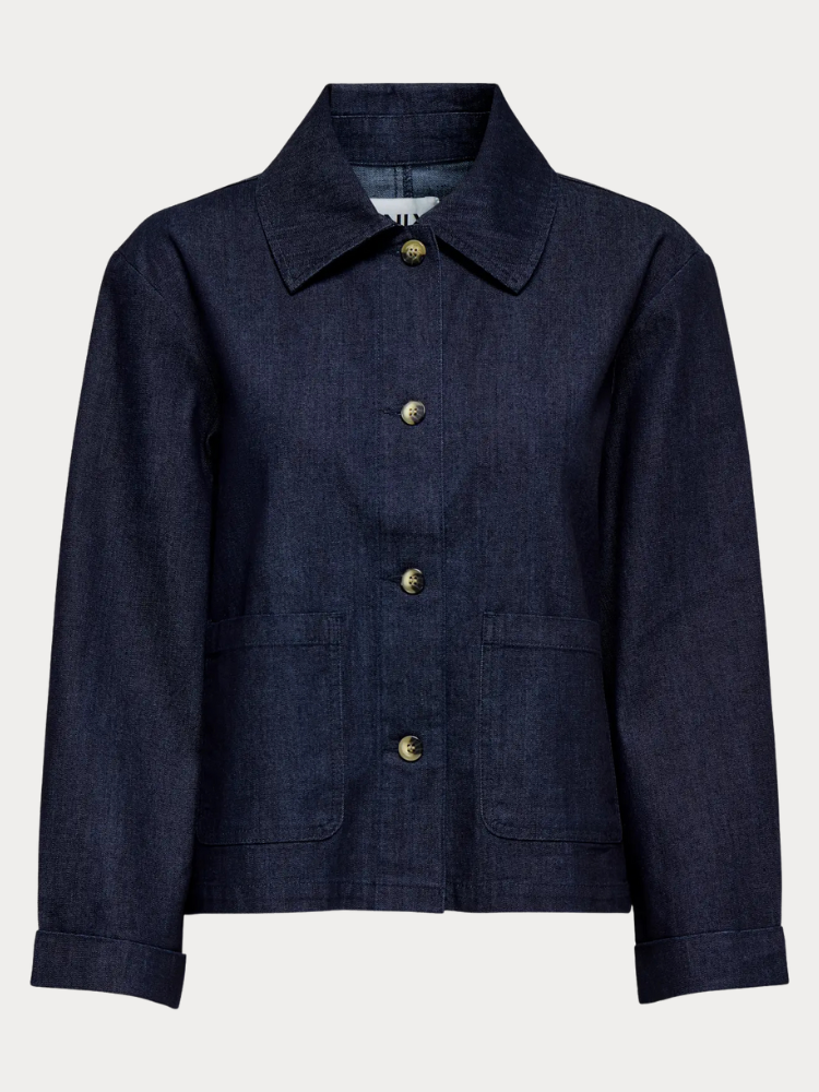 SHIRT JACKET ONLY ASHBY LS  DNM QYT DARK BLUE