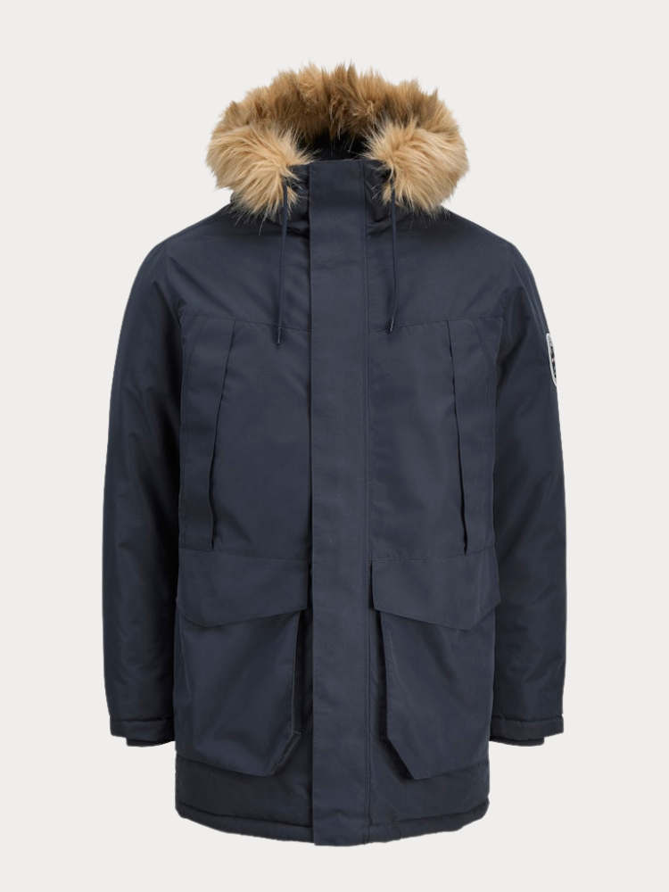 ΜΠΟΥΦΑΝ JACK & JONES JJCAMP FAUX FUR PARKA DARK NAVY