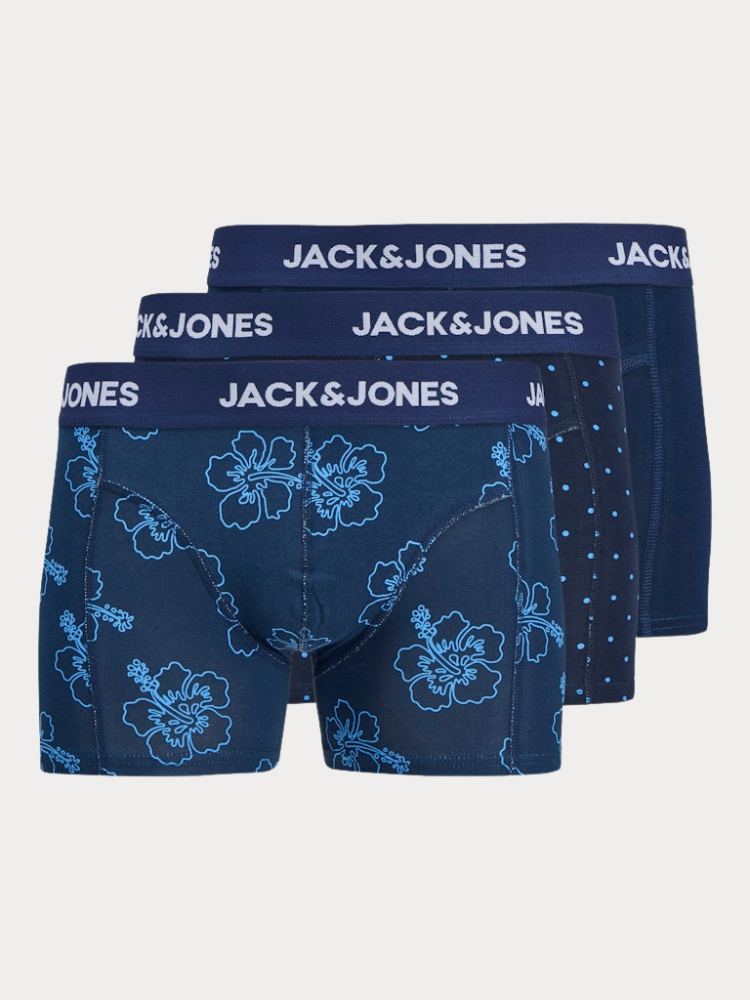ΕΣΩΡΟΥΧΑ 3ΤΕΜ. JACK & JONES JACANTHONY PRINT  3 PACK PAGEANT BLUE - NAVY