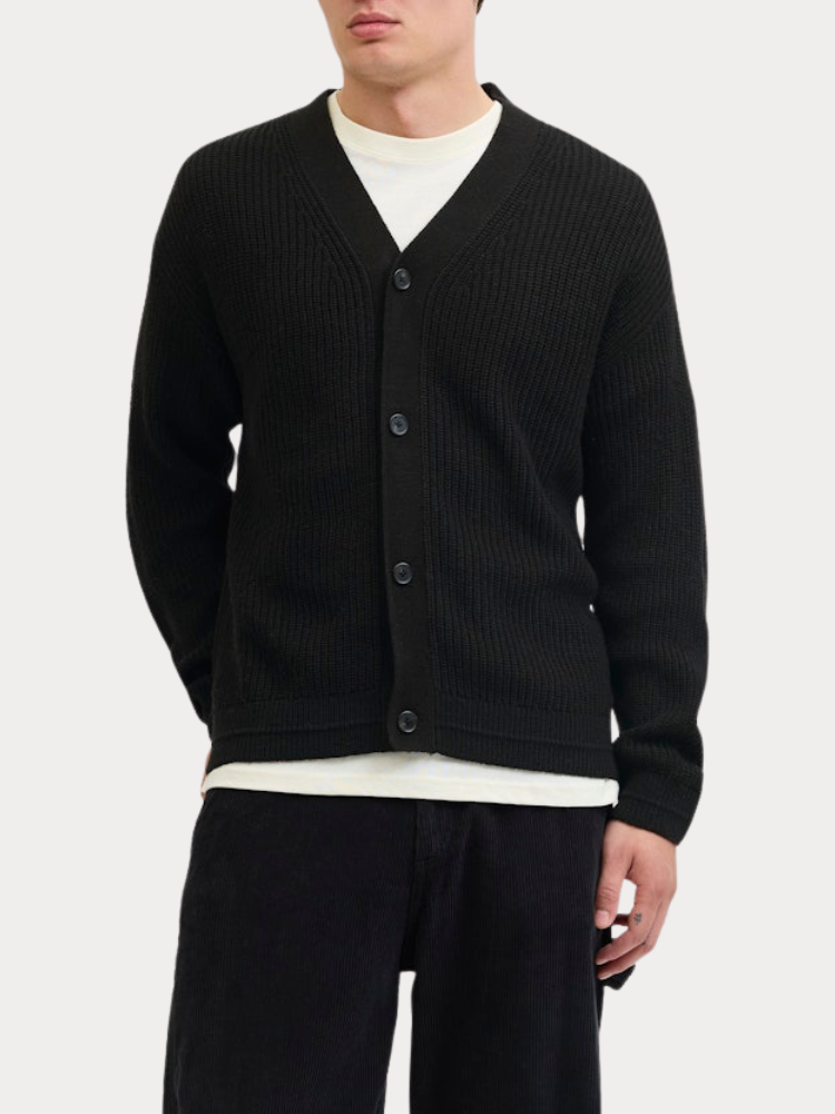 ΖΑΚΕΤΑ JACK & JONES JJCONNOR KNIT V-NECK CARDIGAN BLACK