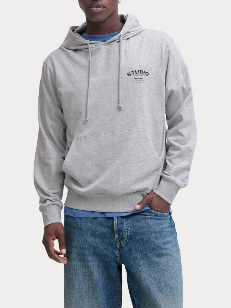 ΦΟΥΤΕΡ JACK & JONES JYUKI SWEAT HOOD BF LIGHT GREY