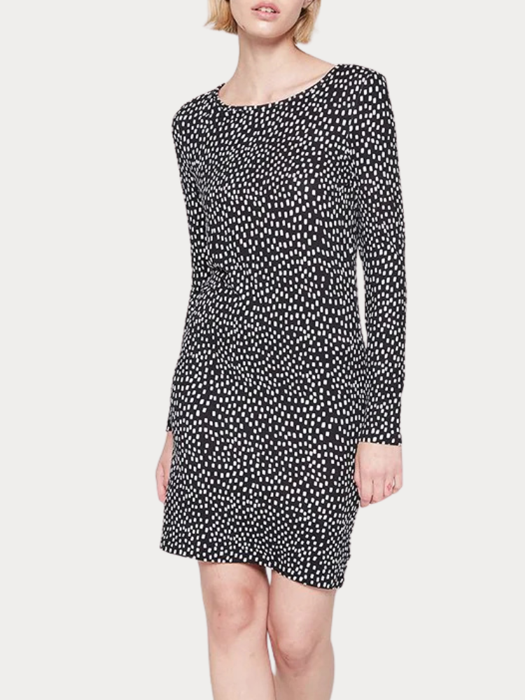 ΦΟΡΕΜΑ VERO MODA VMLINET LS SHORT DRESS JRS LT BLACK DOT