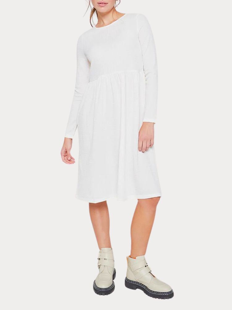 ΦΟΡΕΜΑ VERO MODA VMVICKIE LS BLK DRESS WHITE