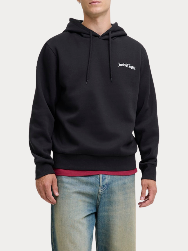 ΦΟΥΤΕΡ JACK & JONES JJYUKI FRONT SWEAT HOOD BLACK
