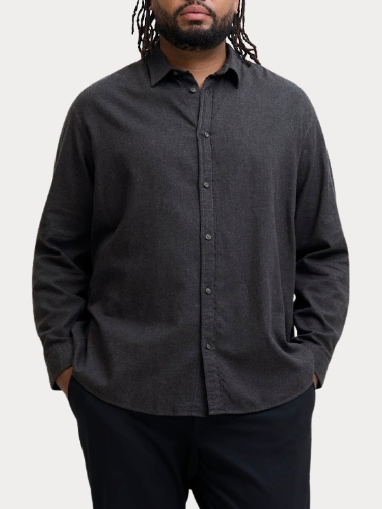 ΠΟΥΚΑΜΙΣΟ JACK & JONES JJECLASSIC MELANGE DARK GREY (ΜΕΓΑΛΑ ΜΕΓΕΘΗ)