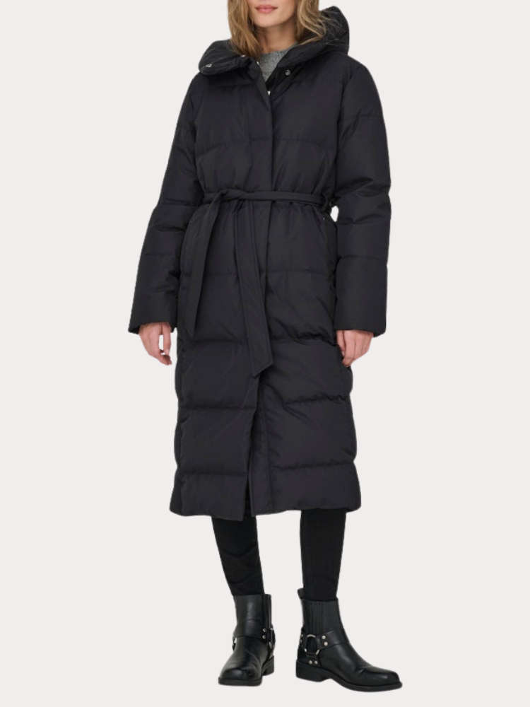 ΜΠΟΥΦΑΝ ONLY DAGMAR PUFFER BELT DOWN COAT BLACK