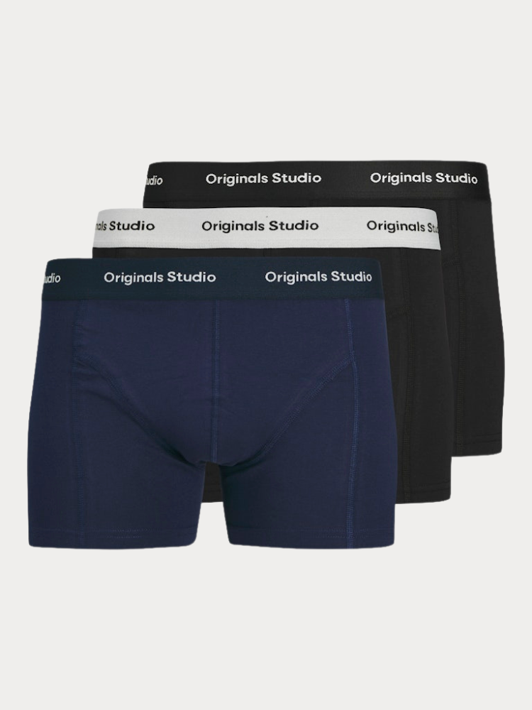 ΕΣΩΡΟΥΧΑ 3ΤΕΜ. JACK & JONES JACVESTERBRO SOLID TRUNKS MULTI BLACK NAVY