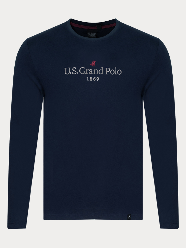 LONG-SLEEVE T-SHIRT U.S. GRAND POLO EQUIPMENT & APPAREL NAVY
