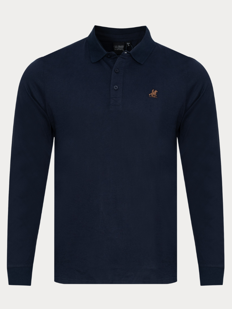 LONG-SLEEVE POLO SHIRT U..S. GRAND POLO NAVY