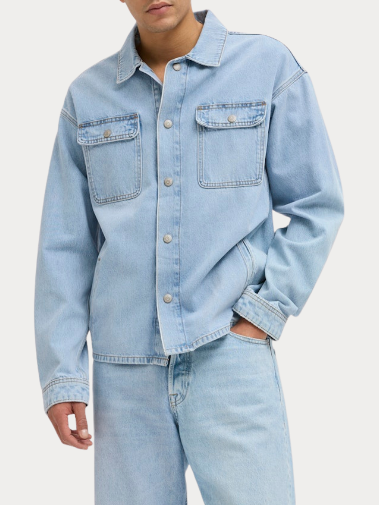 OVERSHIRT JACK & JONES JJICHASE JJOVERSHIRT AKM 903 LIGHT BLUE
