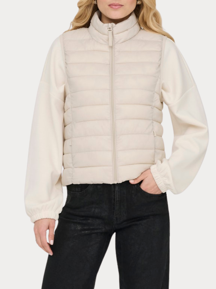 ΑΜΑΝΙΚΟ ΜΠΟΥΦΑΝ ONLY TAHIA LW QUILTED WAISTCOAT PUMICE STONE