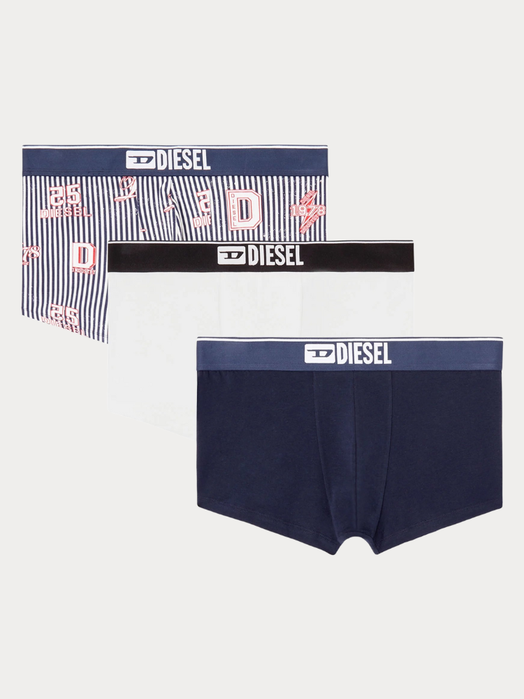 3PACK DIESEL BOXERS NAVY WHITE