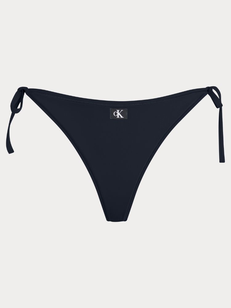ΜΠΙΚΙΝΙ BOTTOM CALVIN KLEIN MONOGRAM STRING SIDE TIE PVH BLACK