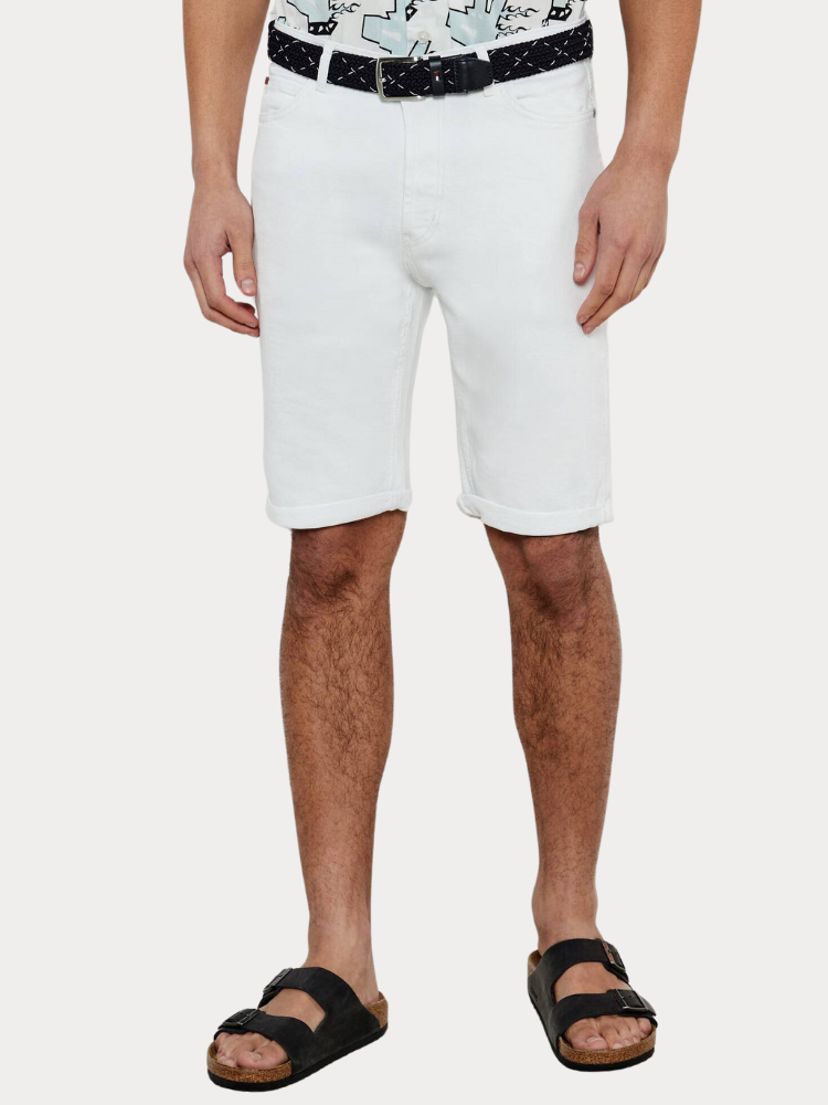ΒΕΡΜΟΥΔΑ HUGO BOSS TAPERED HUGO 634/S DENIM WHITE