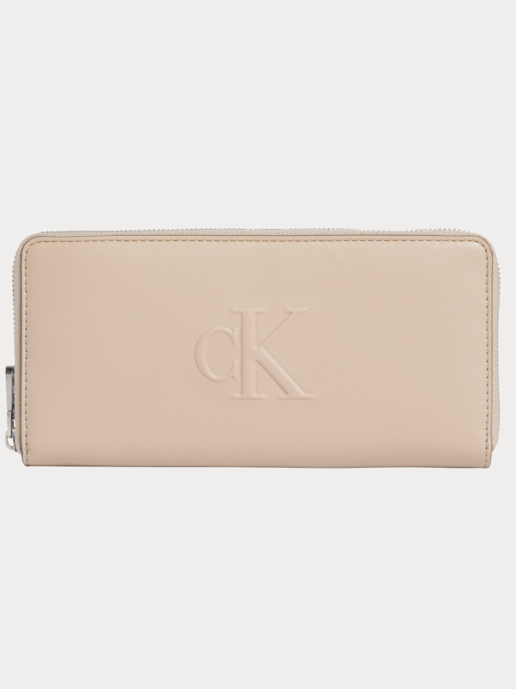 ΠΟΡΤΟΦΟΛΙ CALVIN KLEIN SCULPTED ZIP AROUND WALLET CROCKERY