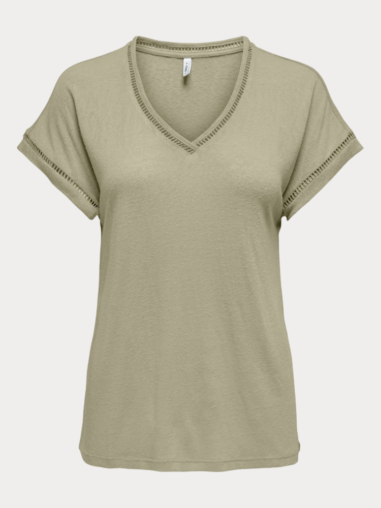 V-NECK TOP ONLY PENNY S/S  ELM