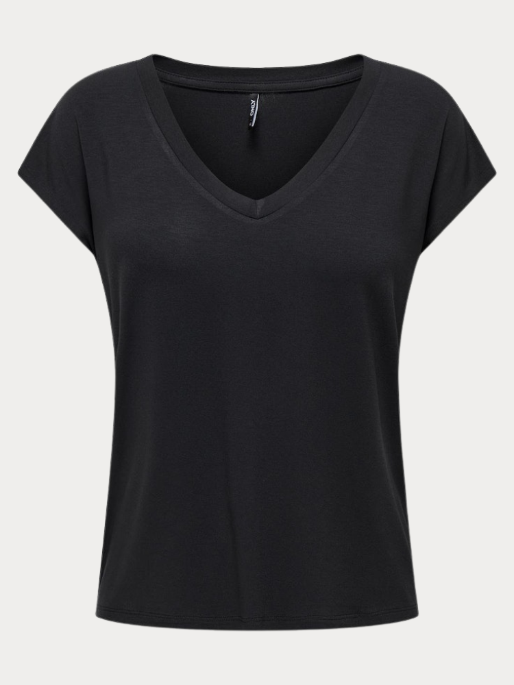 TOP ONLY RILLA S/S V-NECK BLACK