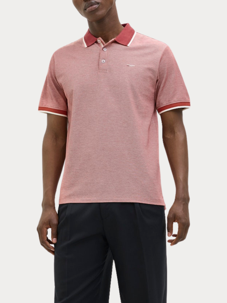 ΠΟΛΟ JACK & JONES JPRBLUALVES SS SN TANDOORI SPICE