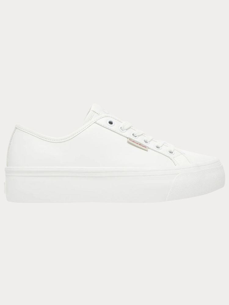 SNEAKER CALVIN KLEIN VULC FLATFORM LTH BRIGHT WHITE