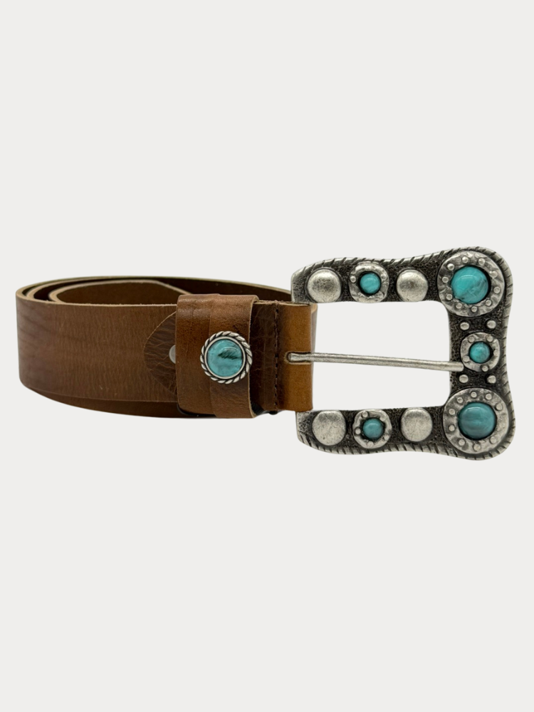 ΖΩΝΗ NINO VENTURI LEATHER BROWN