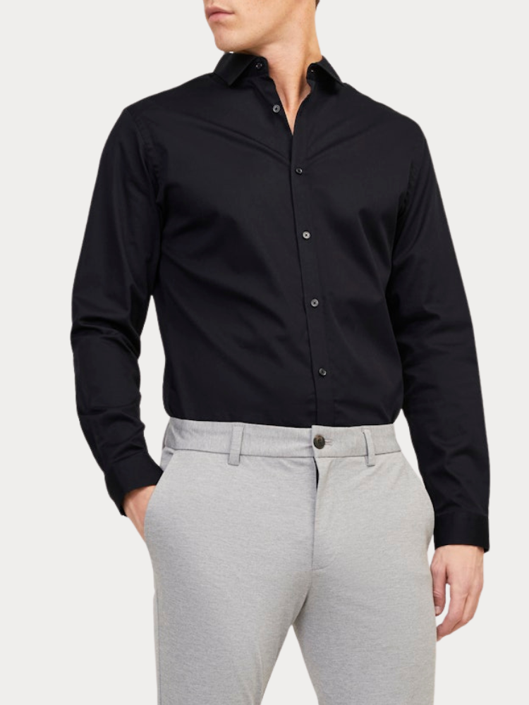 ΠΟΥΚΑΜΙΣΟ JACK & JONES JPRBLACARDIFF L/S SLIM FIT BLACK