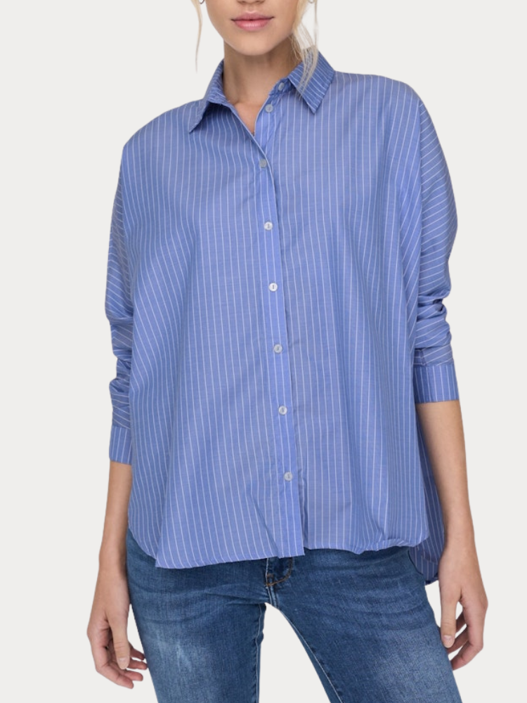 ΠΟΥΚΑΜΙΣΟ ONLY GRACE LS WVN MOONLIGHT BLUE