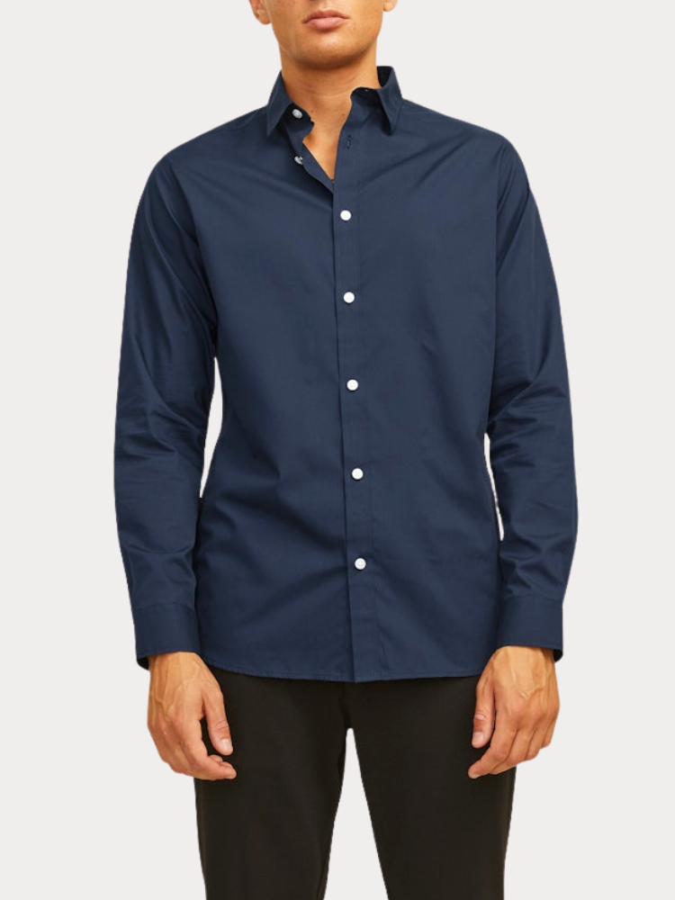 ΠΟΥΚΑΜΙΣΟ JACK & JONES JREBGAVIN SOLID SHIRT LS SKY CAPTAIN