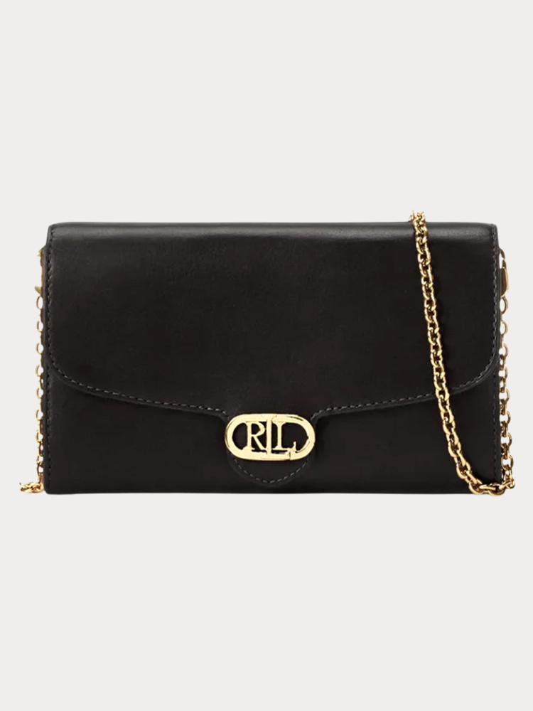 ΠΟΡΤΟΦΟΛΙ POLO RALPH LAUREN ADAIR 20 WALLET ON A CHAIN-LARGE BLACK