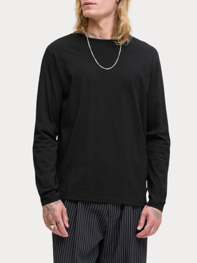 LONG SLEEVE JACK & JONES JJEORGANIC BASIC TEE LS O-NECK BLACK