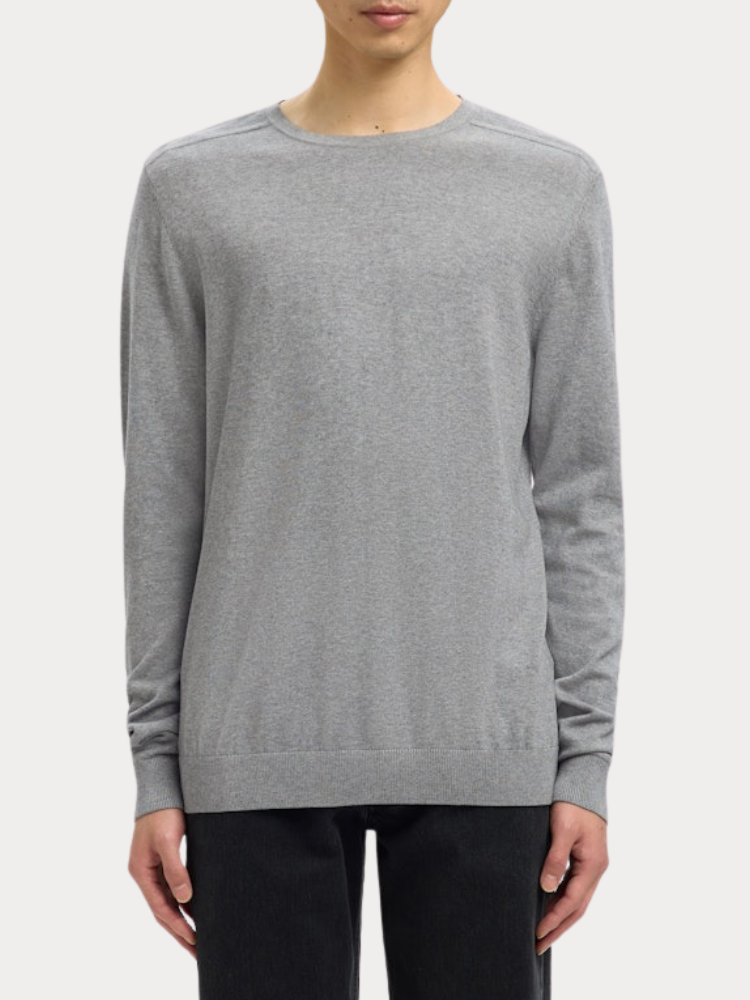 ΠΛΕΚΤΟ SELECTED SLHBERG CREW NECK MEDIUM GREY