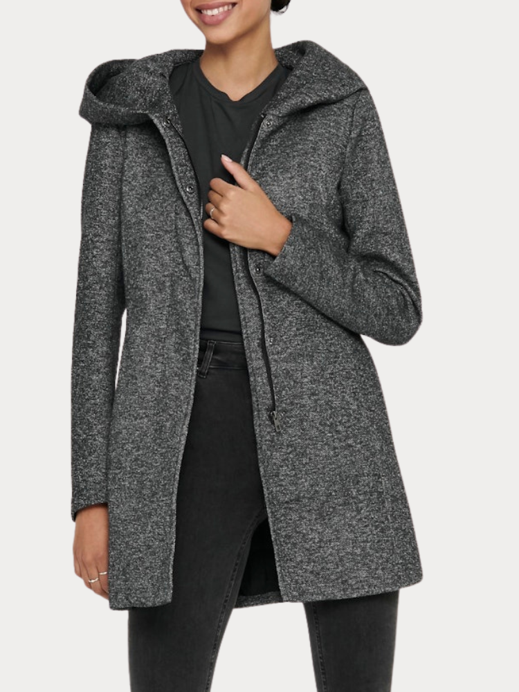 ΠΑΛΤΟ ONLY SEDONA LIGHT COAT DARK GREY MELANGE