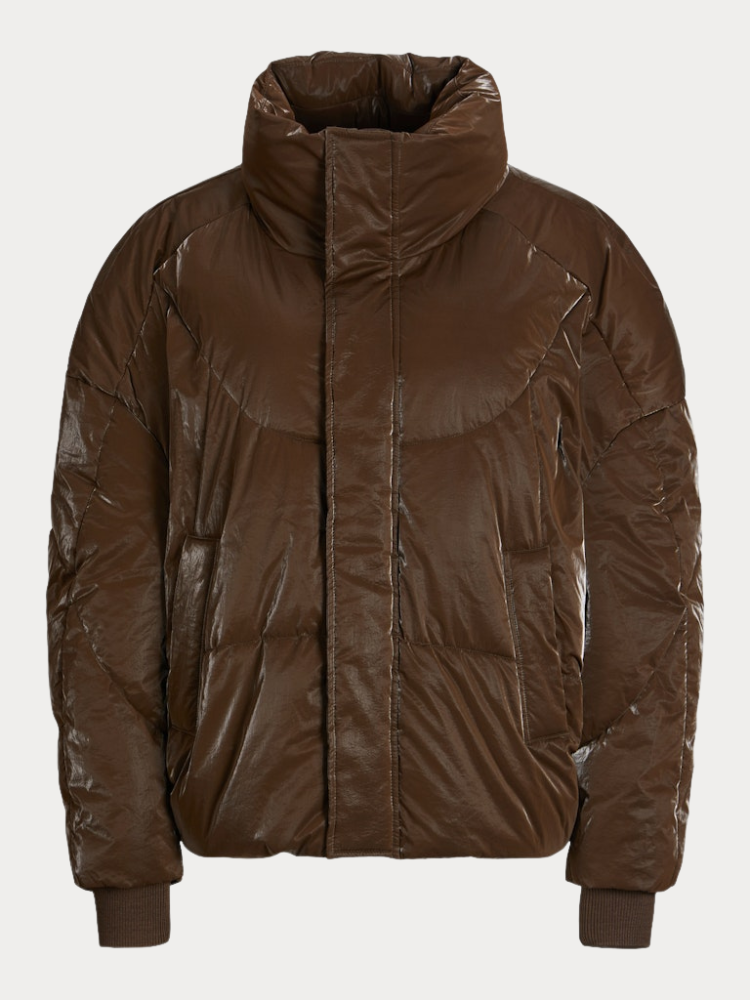 ΜΠΟΥΦΑΝ JJXX BROWN JACKET SHINY