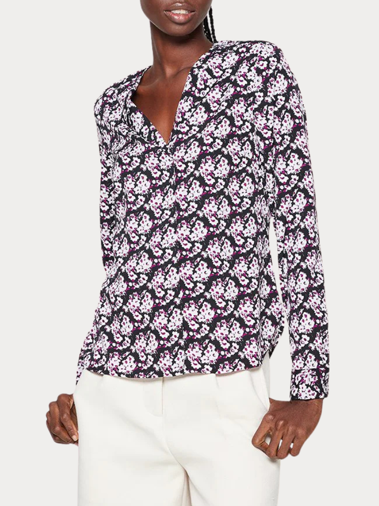 ΠΟΥΚΑΜΙΣΟ VERO MODA VMFIONA LS TOP WVN BLACK MULTI