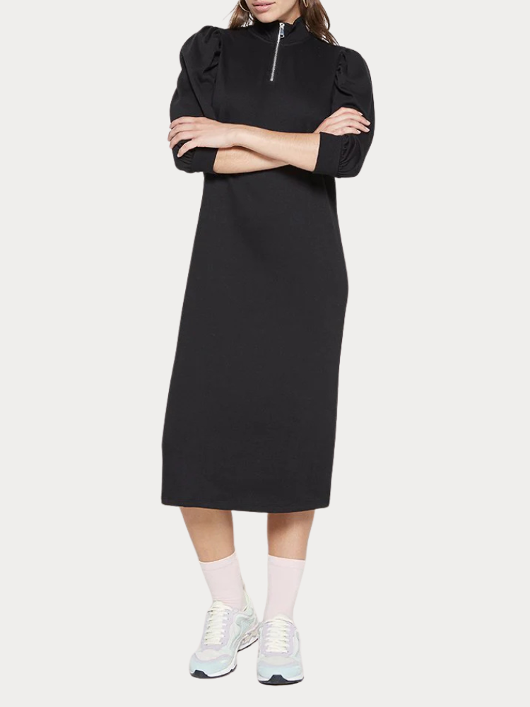 ΦΟΡΕΜΑ ONLY RIKKA 3/4 ZIP DRESS CS SWT BLACK