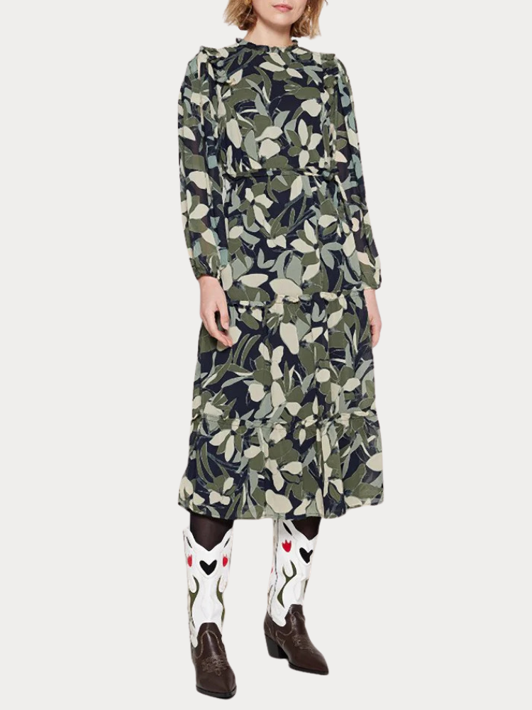 ΦΟΡΕΜΑ ONLY ONLSIA L/S MIDI DRESS PTM AGAVE GREEN