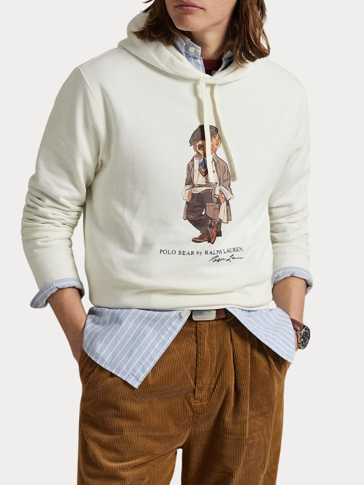 ΦΟΥΤΕΡ POLO RALPH LAUREN LSPOHOODM6-LONG SLEEVE DECKWASH WHITE