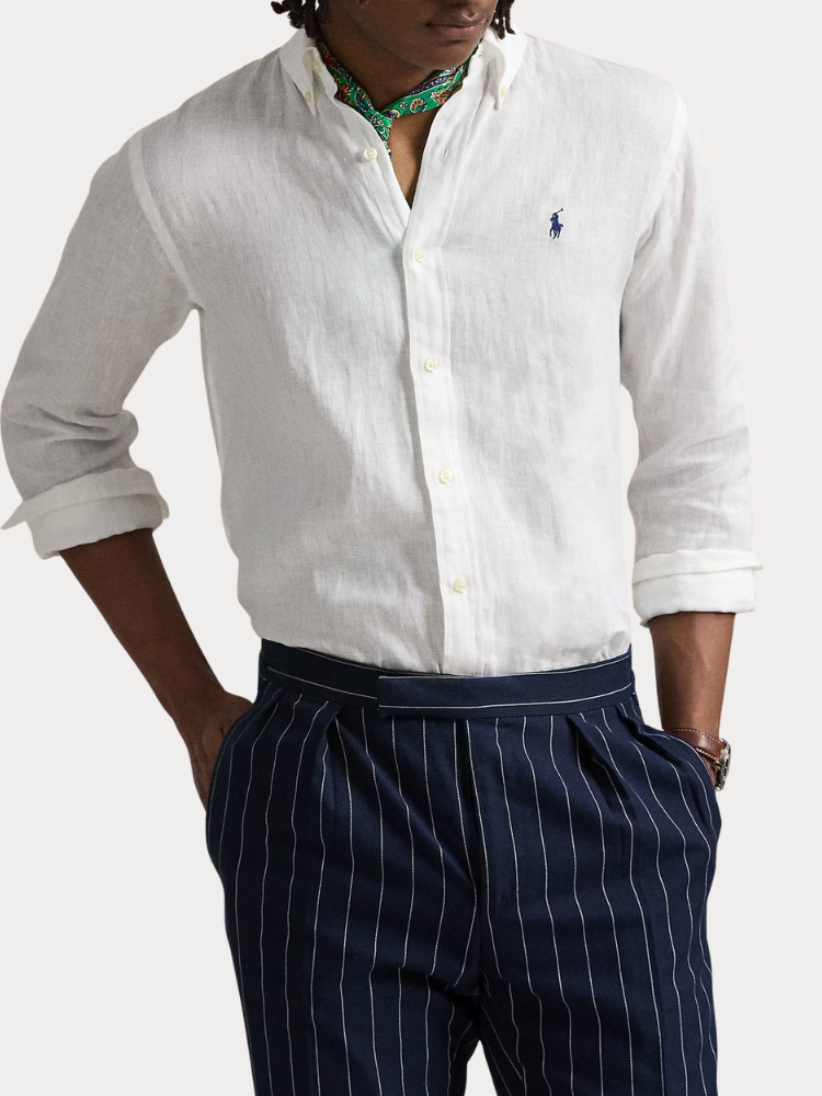 ΠΟΥΚΑΜΙΣΟ POLO RALPH LAUREN LONG SLEEVE CERAMIC WHITE