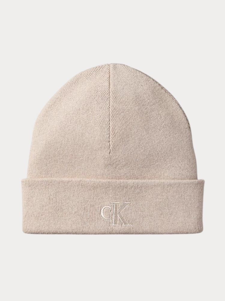 ΣΚΟΥΦΟΣ CALVIN KLEIN FINE RIB BEANIE CHATEAU GRAY