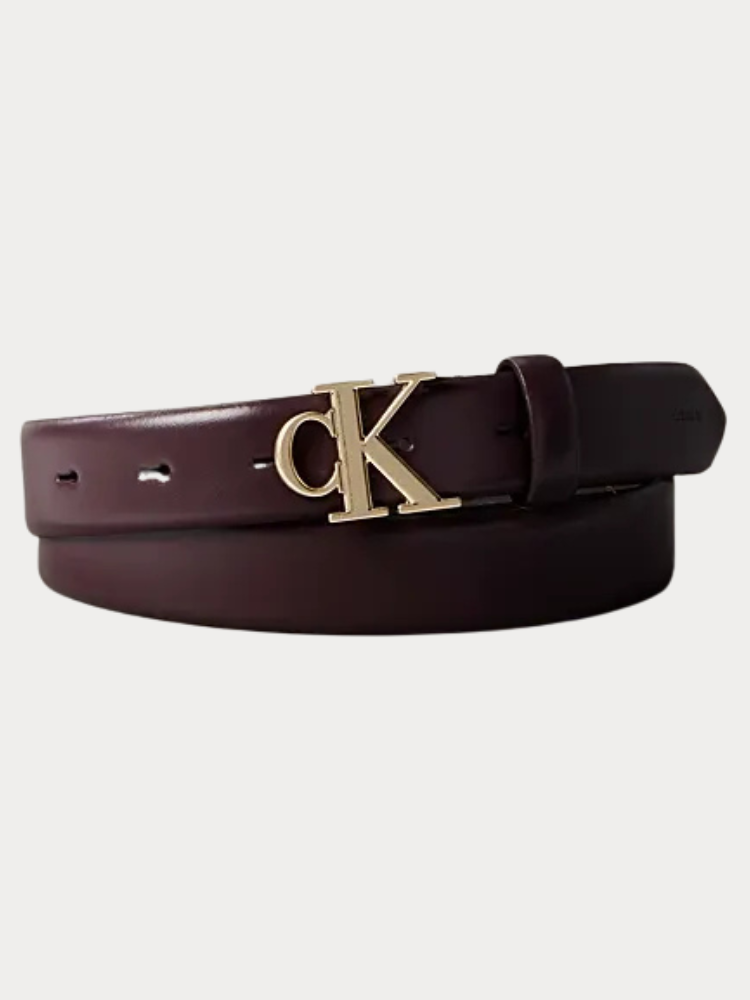 ΖΩΝΗ CALVIN KLEIN CK BUCKLE 30MM FIXED BELT FUDGE ANTIQUE GOLD